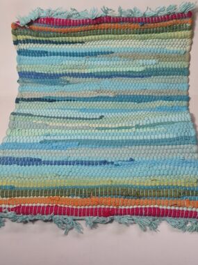 SAFAVIEH small Rag Rug (Turquoise/Multi) Hand wowen cotton boho